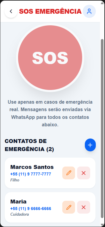 Tela SOS Emergência